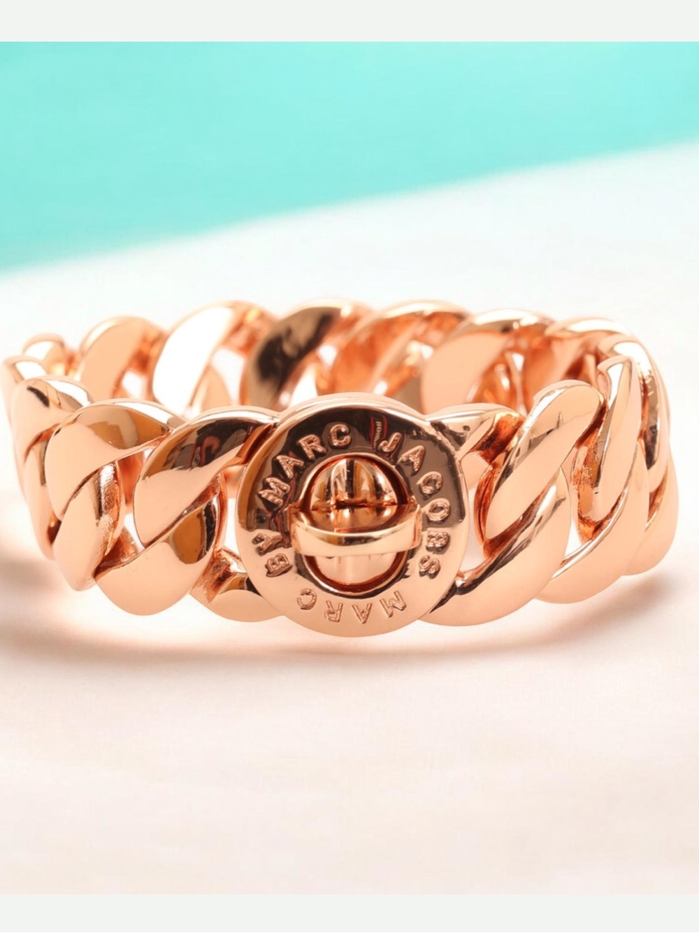 Marc By Marc Jacob’s Katie Turnlock Link Bracelet Rose Gold